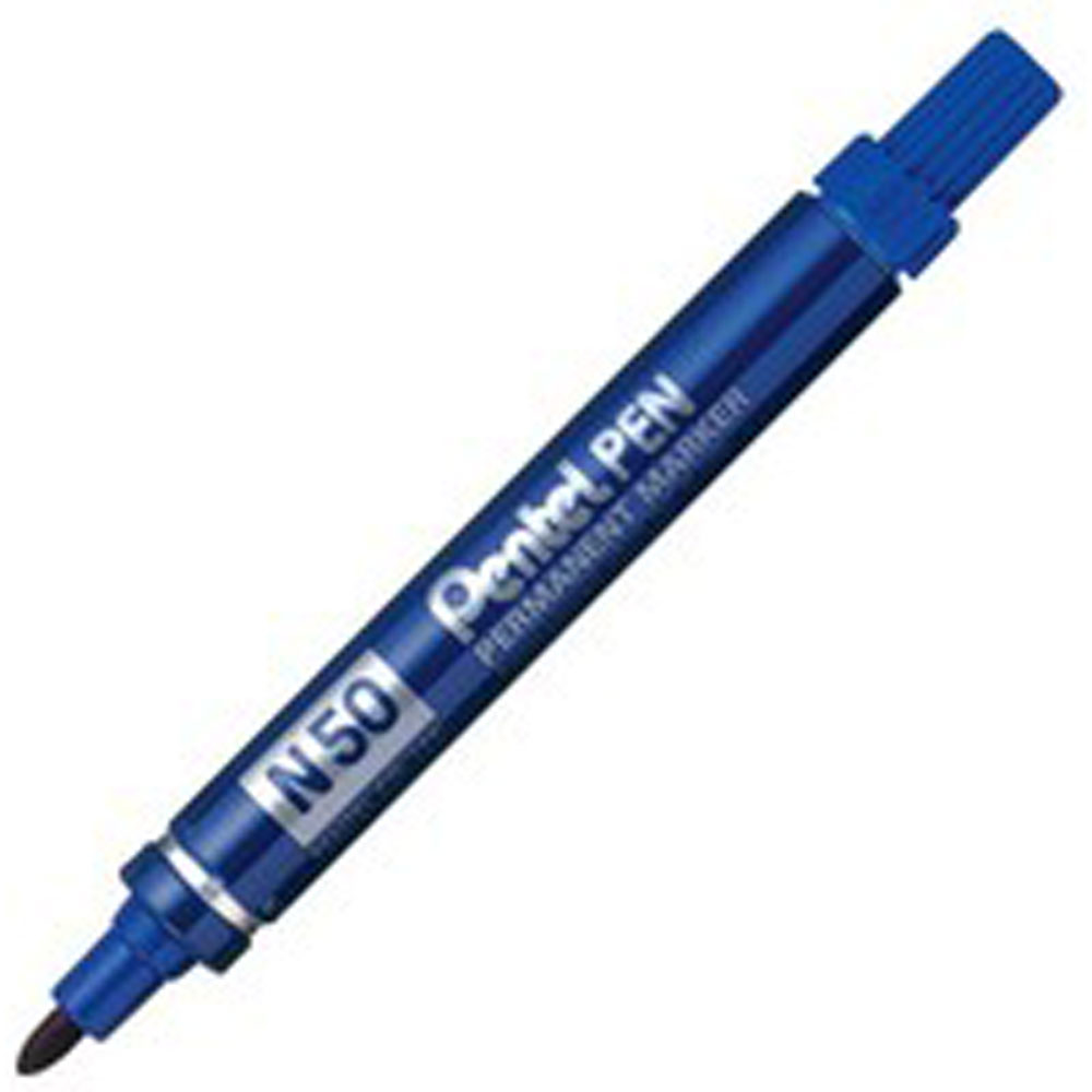 N 50 marcador permanente Azul Punta redonda 12 pieza(s)