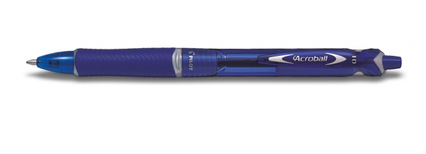 Acroball Azul Bolígrafo de punta retráctil con pulsador Medio