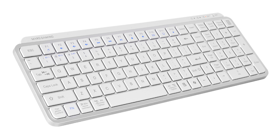 MK-SILENKEYS teclado Universal RF Wireless + Bluetooth QWERTY Español Blanco