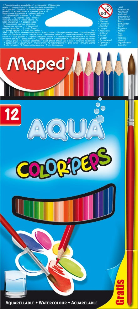 Color'Peps Aqua laápiz de color Multi 12 pieza(s)