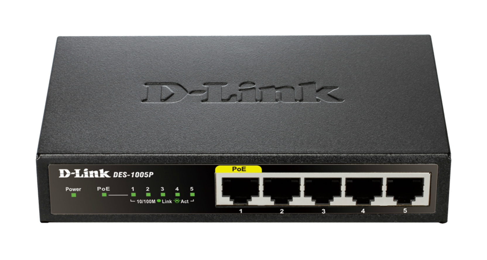DES-1005P No administrado L2 Fast Ethernet (10/100) Energía sobre Ethernet (PoE) Negro