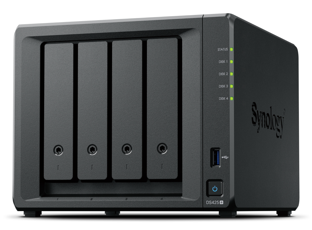 DiskStation DS425+ servidor de almacenamiento NAS Intel® Celeron® J4125 2 GB DDR4 0 TB Negro
