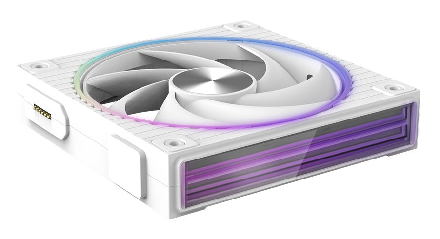 ZM-DF120 WHITE sistema de refrigeración para ordenador Placa base Ventilador 12,4 cm Blanco 1 pieza(s)