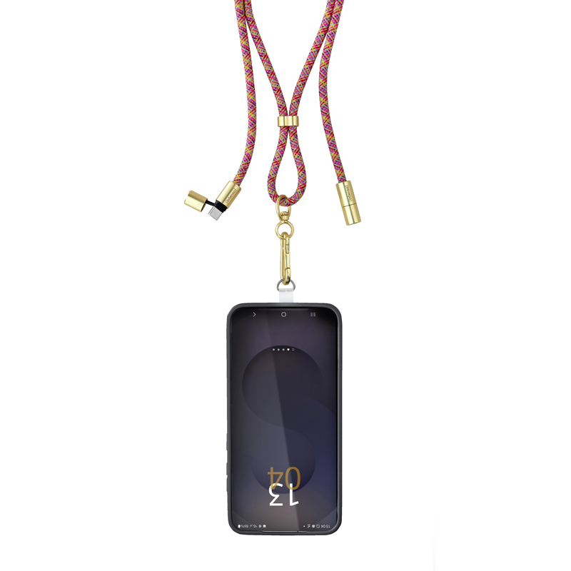 Handykette als Lade- + Datenkabel USB-C bis 1,65m neon mix cable USB USB C Multicolor