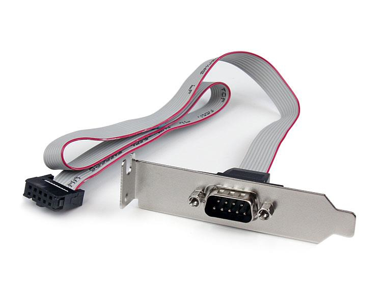 Adaptador de 0,4m Header Cabezal Bracket Serie Serial DB9 RS232 a IDC 10 Pines Placa Base Perfil Bajo