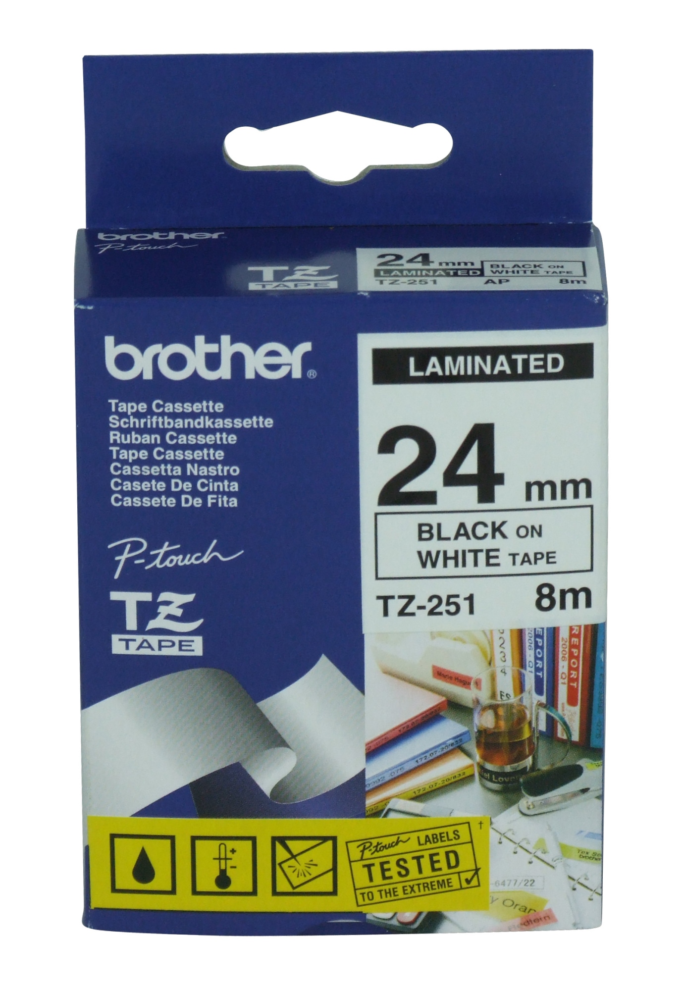 TZ-251 cinta para impresora de etiquetas