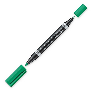 Lumocolor Duo marcador permanente Punta redonda/fina Verde 1 pieza(s)