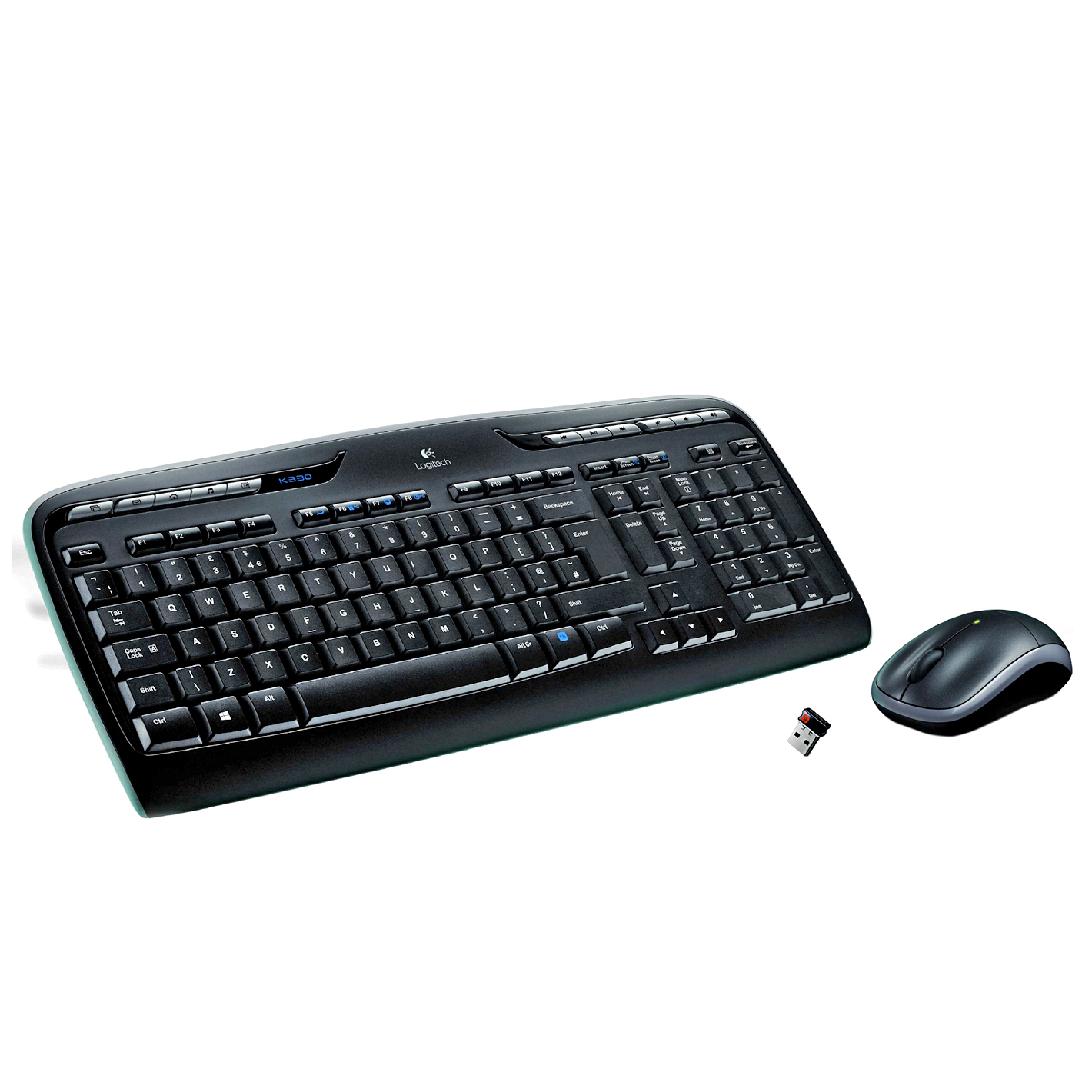MK330 teclado Ratón incluido Oficina USB QWERTY Español Negro, Gris