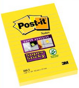 660-S nota autoadhesiva Rectángulo Amarillo Autoadhesivo