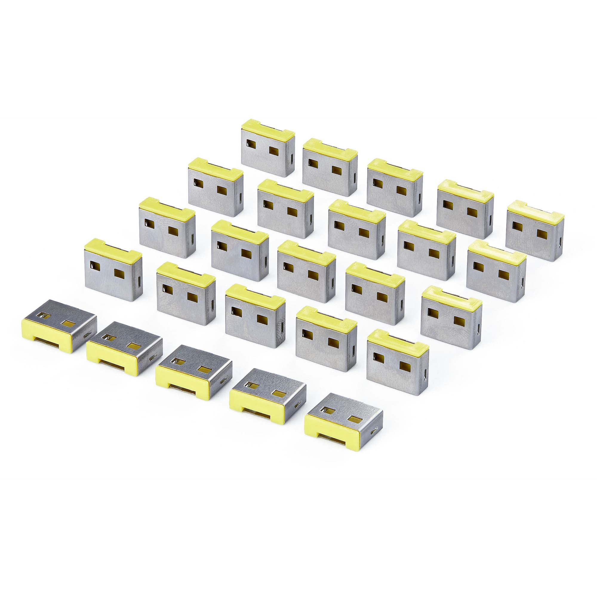 Tapones de Bloqueo USB-A de Repuesto con Pestillo - Paquete de 25 - Para USB-A-PORT-BLOCKER - Tapones Antipolvo A Presión - Reutilizables - Para Ordenadores