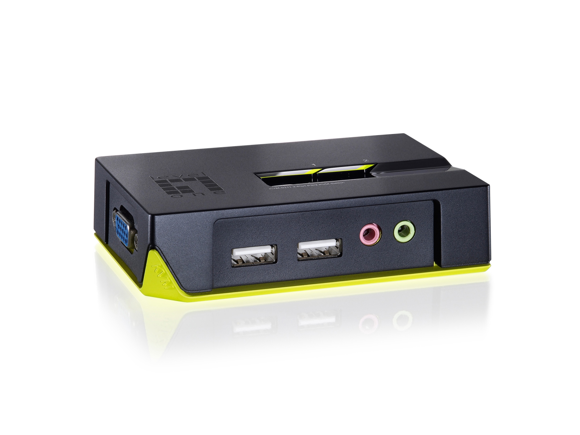 Switch KVM de 2 puertos USB con audio