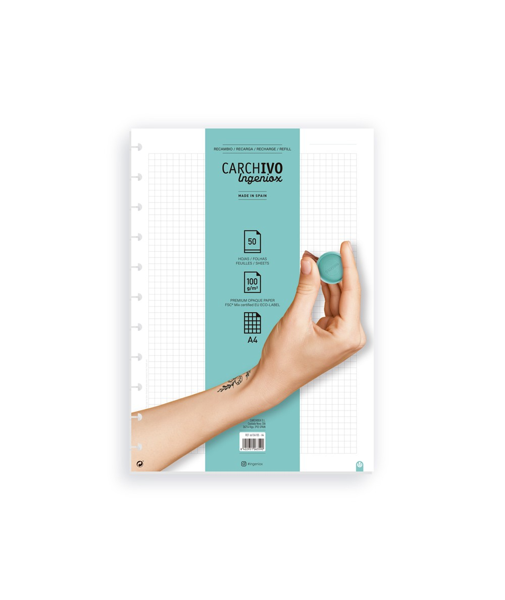 66104105 papel de cuaderno 210 x 297 mm (A4) 50 hojas