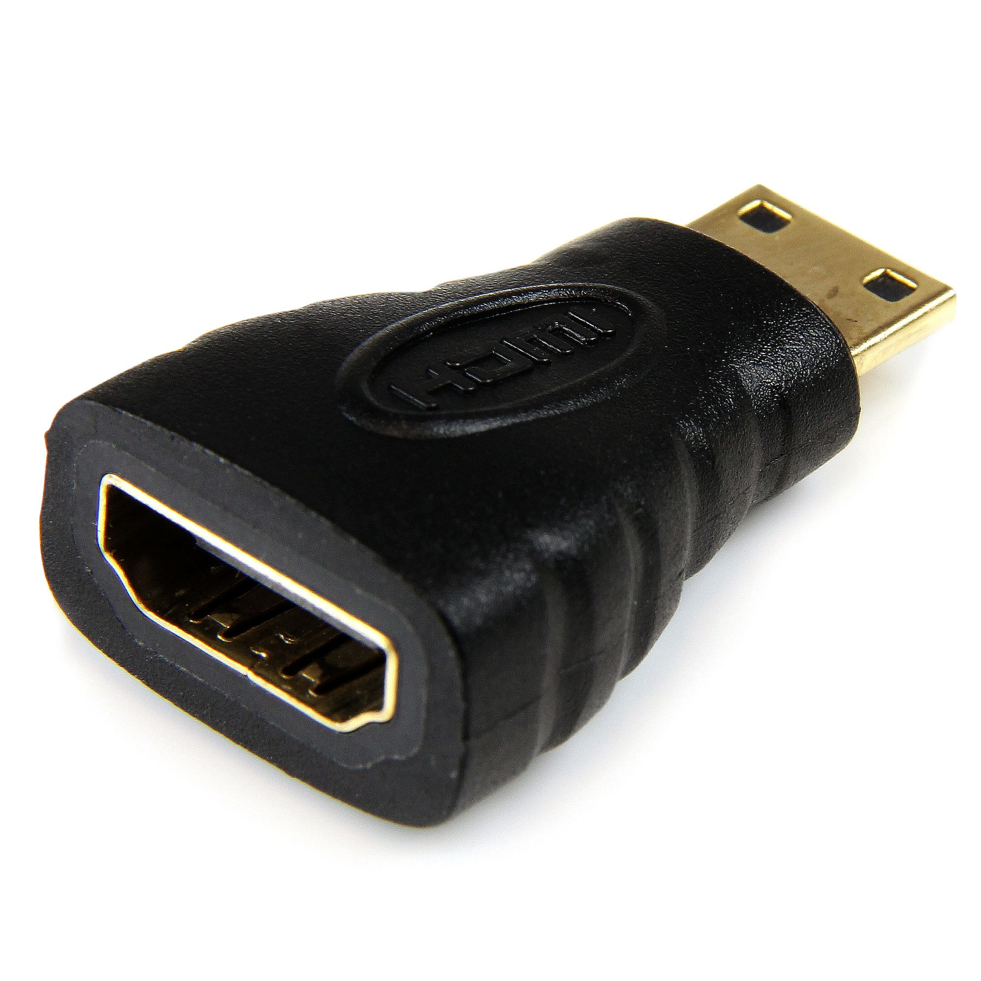 Adaptador Mini HDMI a HDMI -HDMI Ultra HD 4K 30Hz de Alta Velocidad - HDMI 1.4 - Conectores Chapados en Oro - Adaptador HDMI UHD 4K - Negro