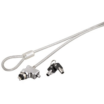 Candado para ordenador portátil con llave, antirrobo, resistente, color plata