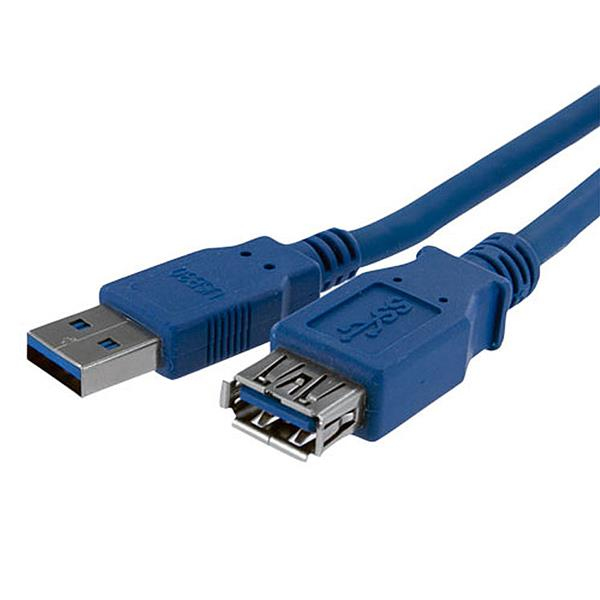 Cable 1m Extensión Alargador USB 3.0 (5Gbps) SuperSpeed - Macho a Hembra USB A - Extensor - Azul