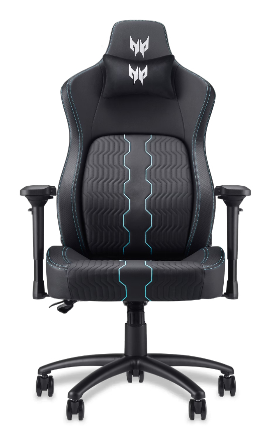 PGC371 Silla para videojuegos universal Negro, Azul