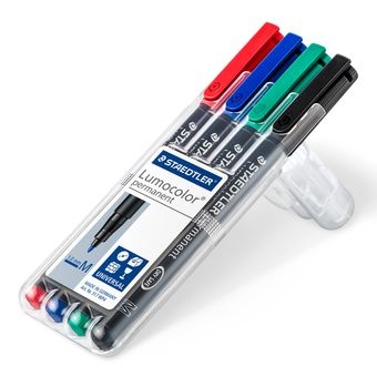 Lumocolor 317 WP4 marcador permanente Negro, Azul, Verde, Rojo 4 pieza(s)