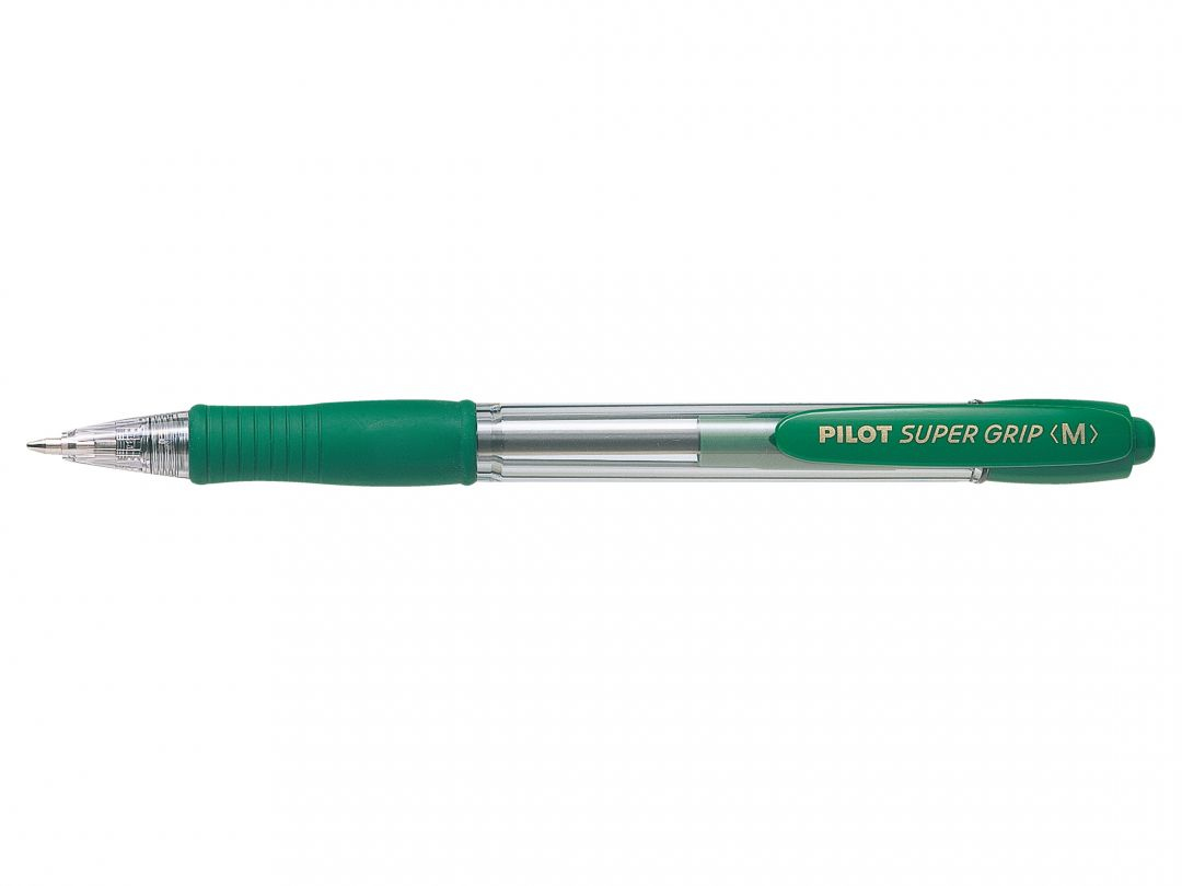Super Grip Medium Verde Clip-on retractable ballpoint pen Medio 2030004 12 pieza(s)