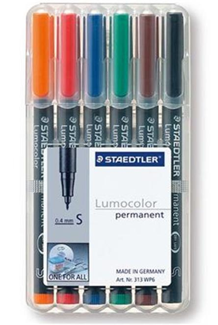 313 WP6 marcador permanente Negro, Azul, Marrón, Verde, Naranja, Rojo 6 pieza(s)