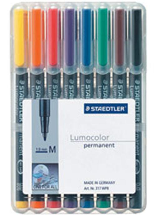 317 WP8 marcador permanente Negro, Azul, Marrón, Verde, Naranja, Rojo, Violeta, Amarillo 8 pieza(s)
