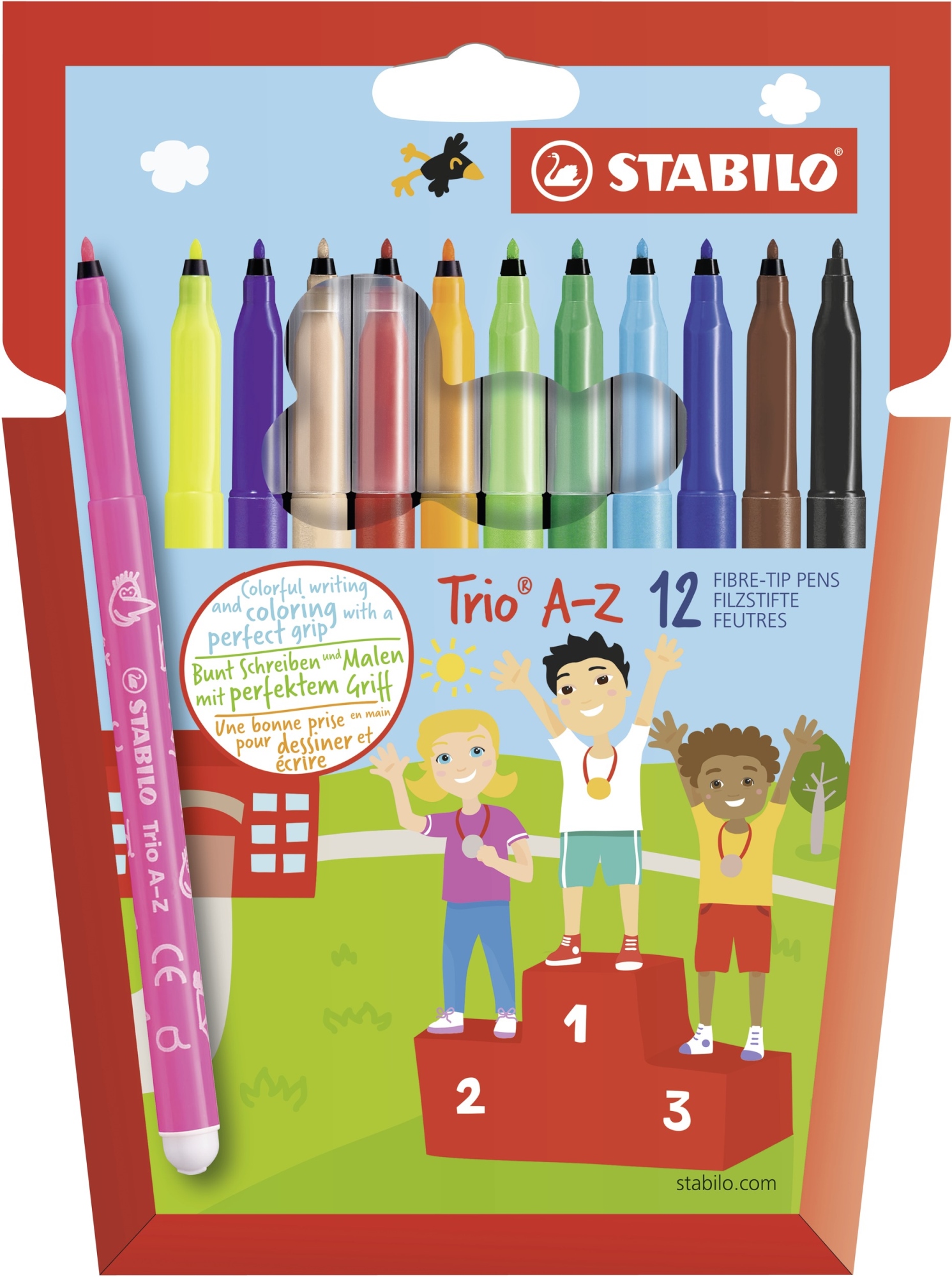 Trio AZ rotulador Fino Multicolor 12 pieza(s)