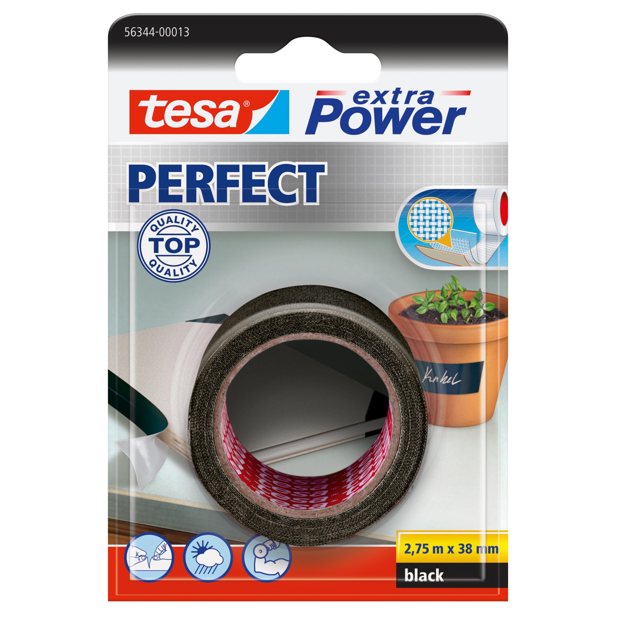 extra Power Perfect 2,75 m Tela Negro 1 pieza(s)
