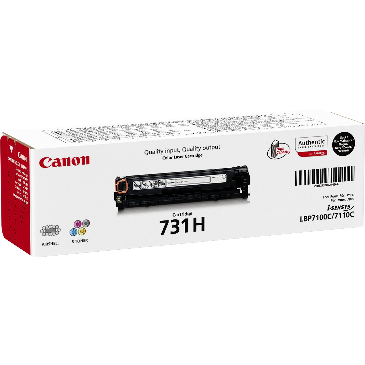 731H cartucho de tóner 1 pieza(s) Original Negro