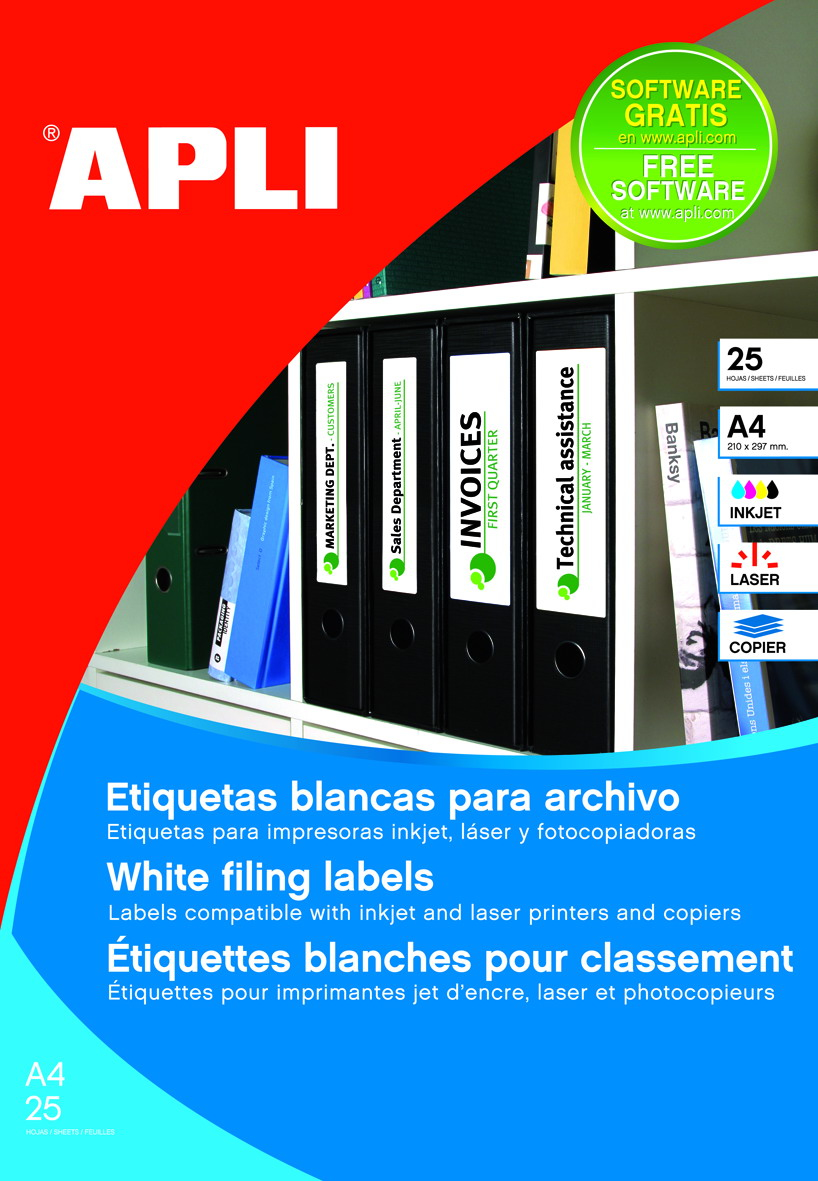 01233 etiqueta autoadhesiva Blanco 100 pieza(s)