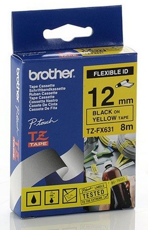 TZ-FX631 cinta para impresora de etiquetas Negro sobre amarillo