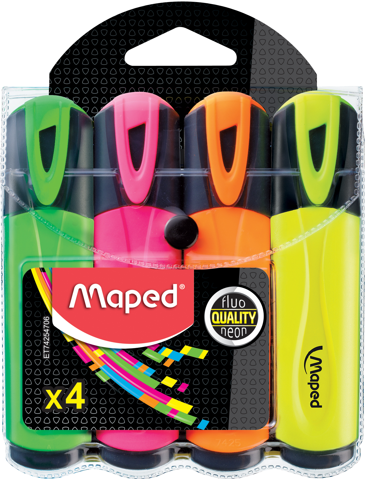 Fluo'Peps marcador 4 pieza(s) Punta de cincel Colores surtidos