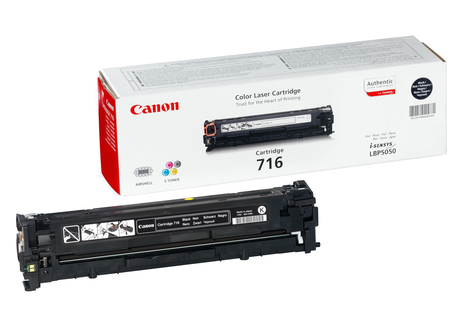 Cartridge 716 Black cartucho de tóner 1 pieza(s) Original Negro