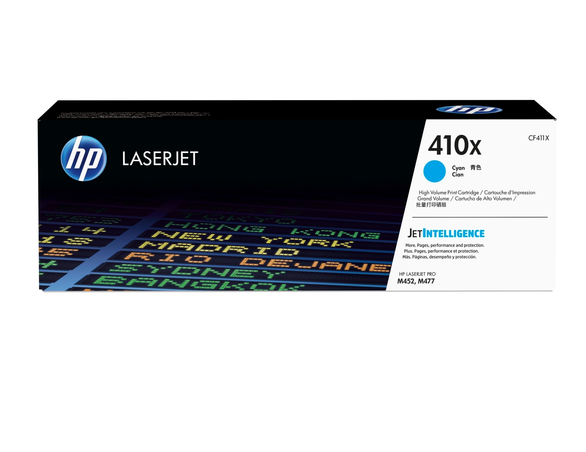 Cartucho de tóner original LaserJet 410X cian de alta capacidad