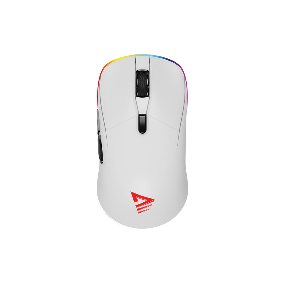 RIFT WHITE gaming mouse RGB Dual Mode ratón Juego mano derecha Bluetooth + USB Type-C Óptico 10000 DPI