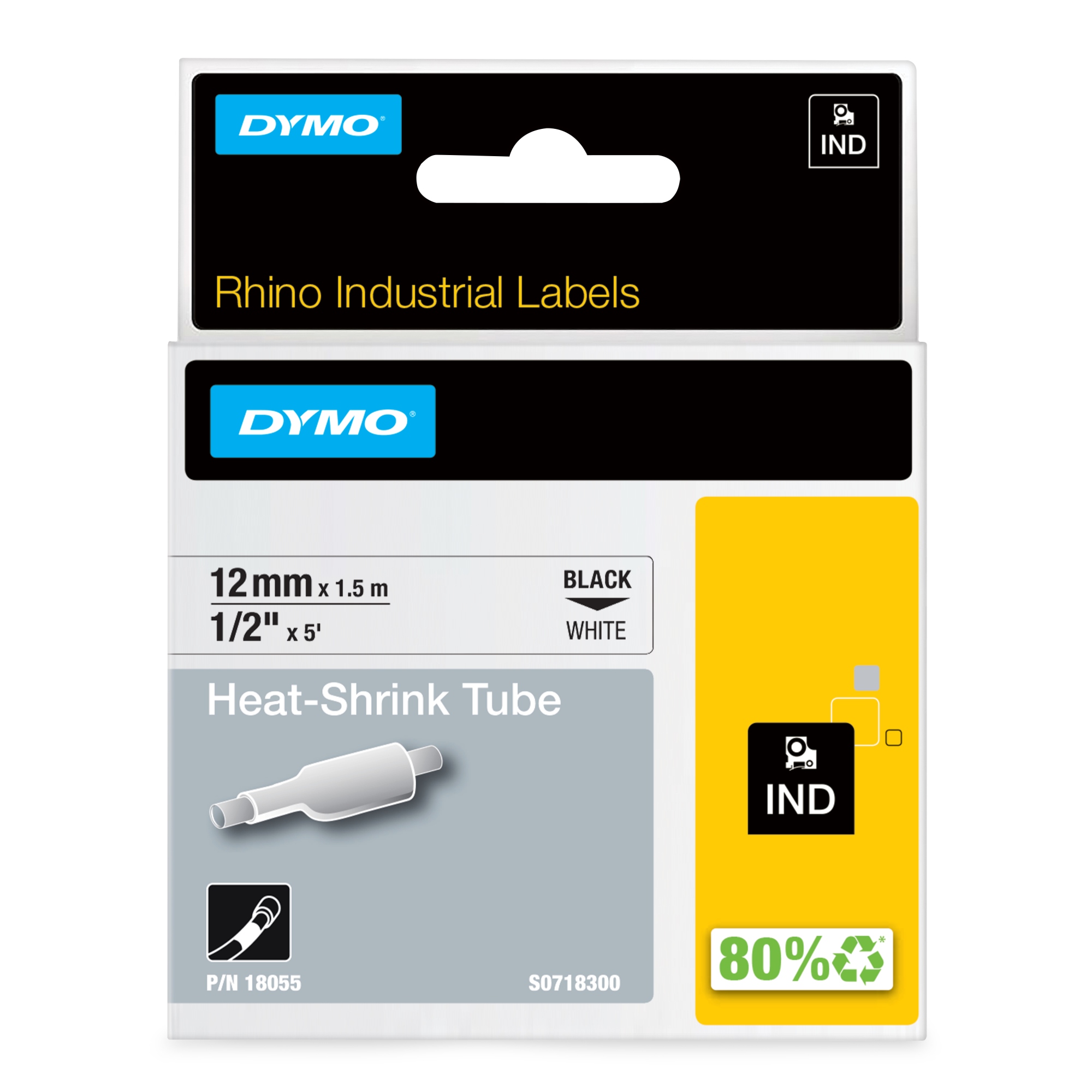 Etiquetas para tubos termorretráctiles IND- 12mm x1,5m