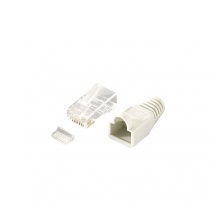 121175 conector RJ-45 Transparente, Blanco