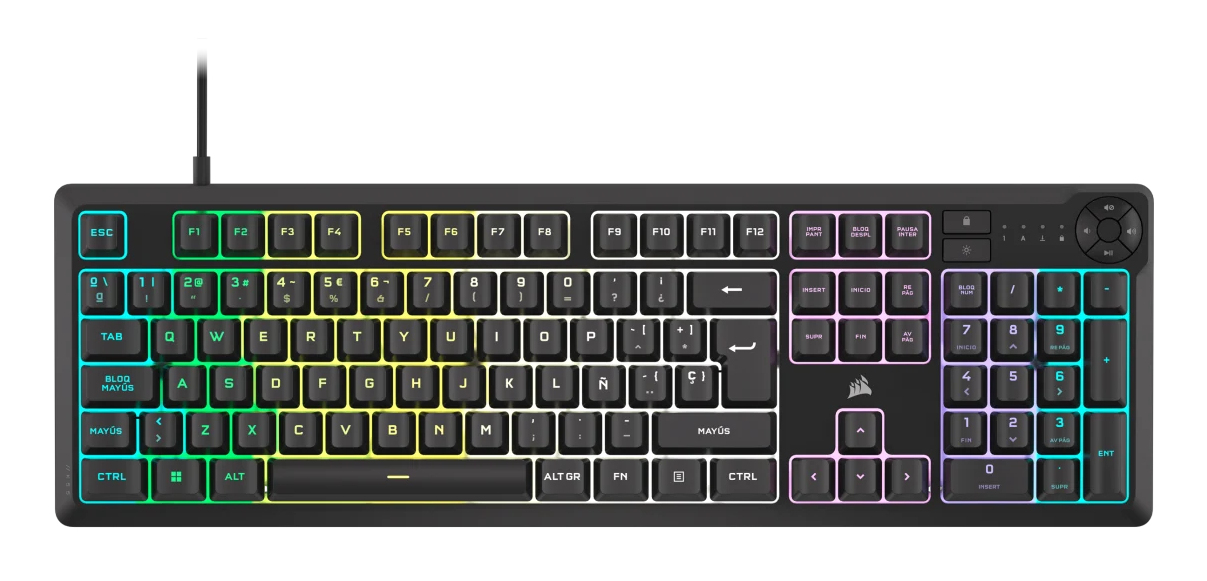 CH-9226C65-ES teclado Juego USB QWERTY Español Negro