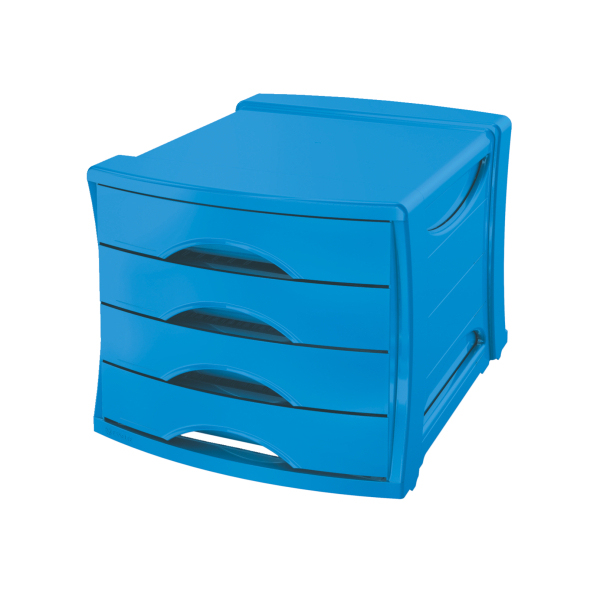 Vivida organizador para cajón de escritorio Plástico Azul