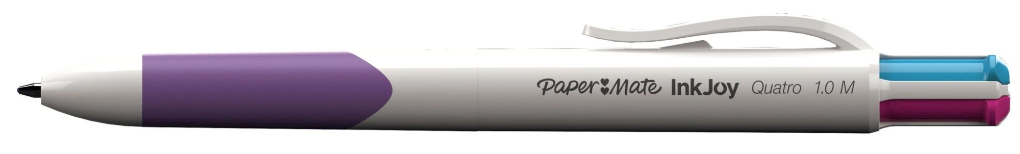 Inkjoy Quatro Azul, Verde, Púrpura, Rojo Bolígrafo de punta retráctil con pulsador Medio 1 pieza(s) S0977270