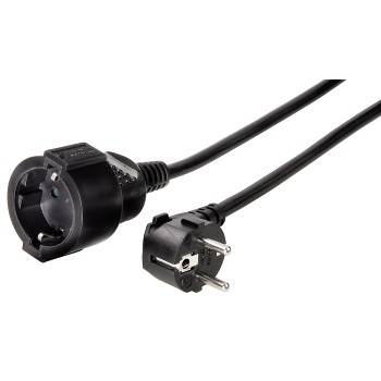 Cable con enchufe de 10 metros, seguro, resistente, color negro