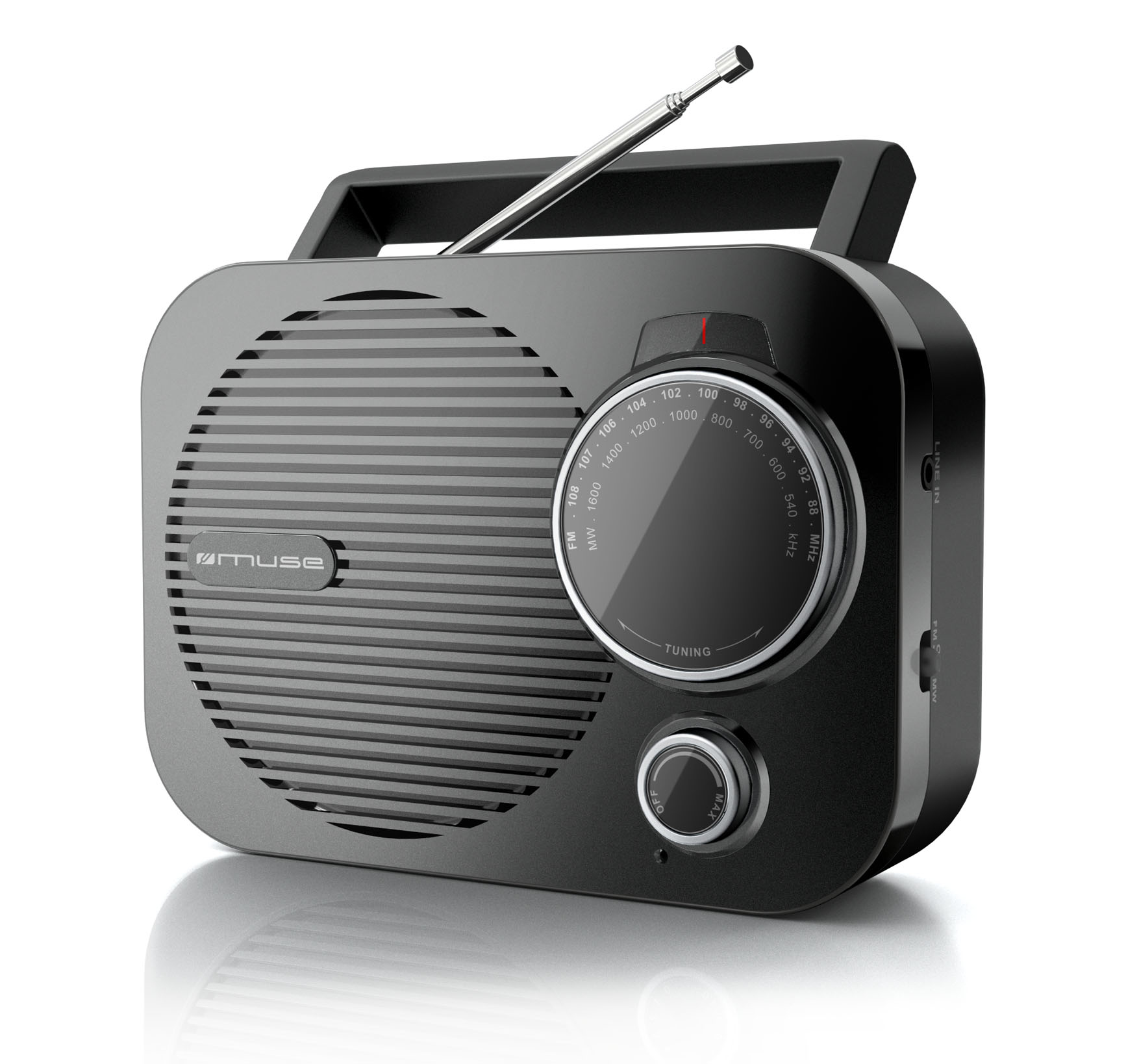 M-050 R radio Personal Analógica Negro