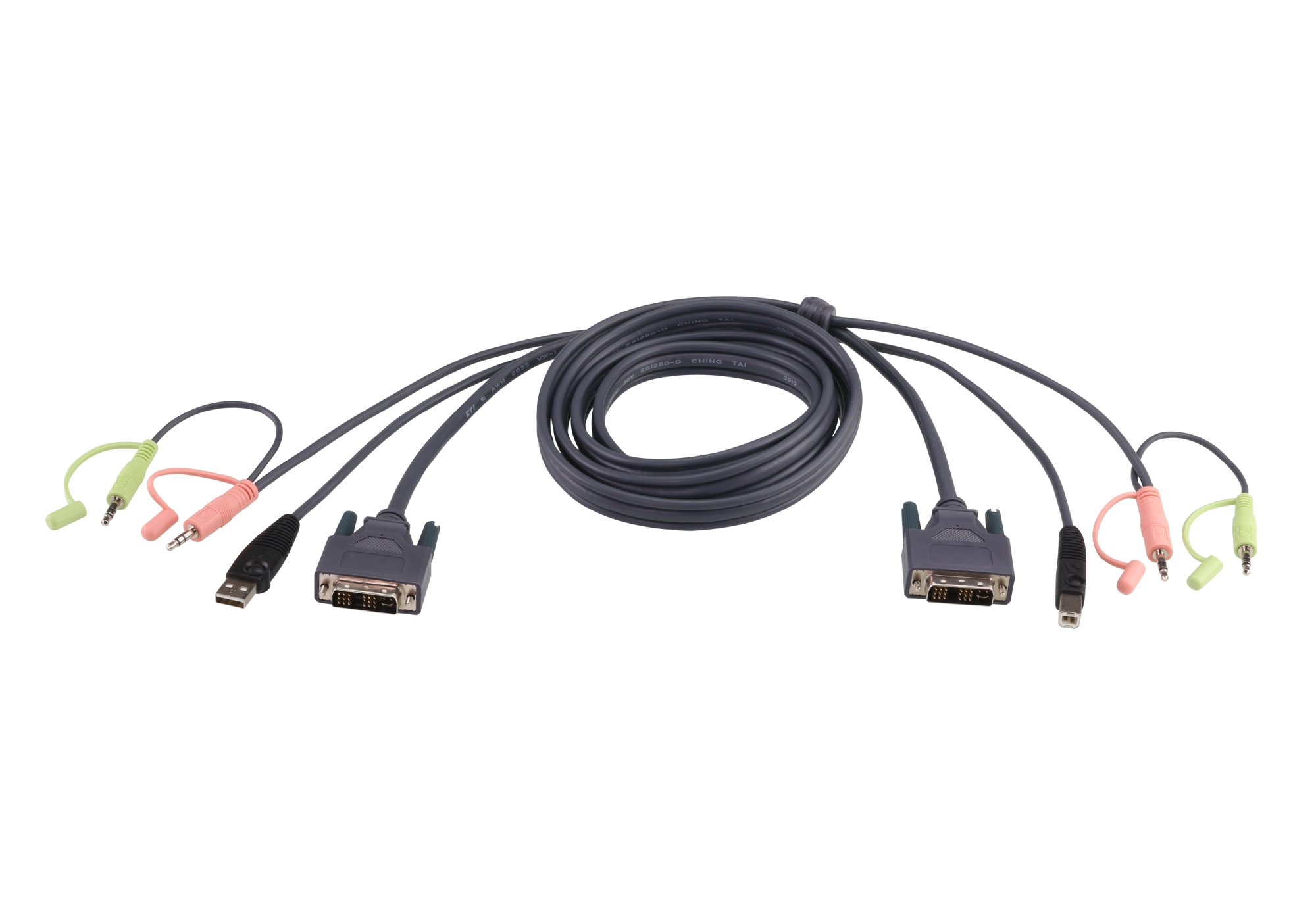 Cable KVM DVI-D USB dual link de 1,8 m