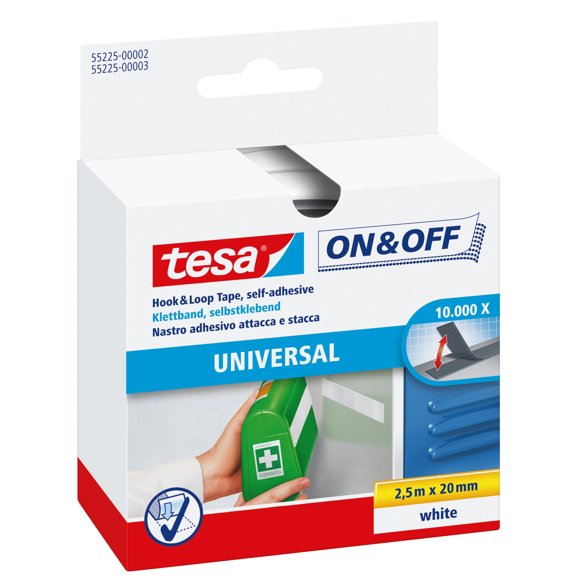 55225-02 velcro Blanco 1 pieza(s)