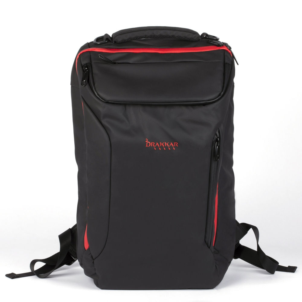 Drakkar KX DK RAGNARR 17' GAMING BACKPAC 43,2 cm (17") Mochila Negro, Rojo