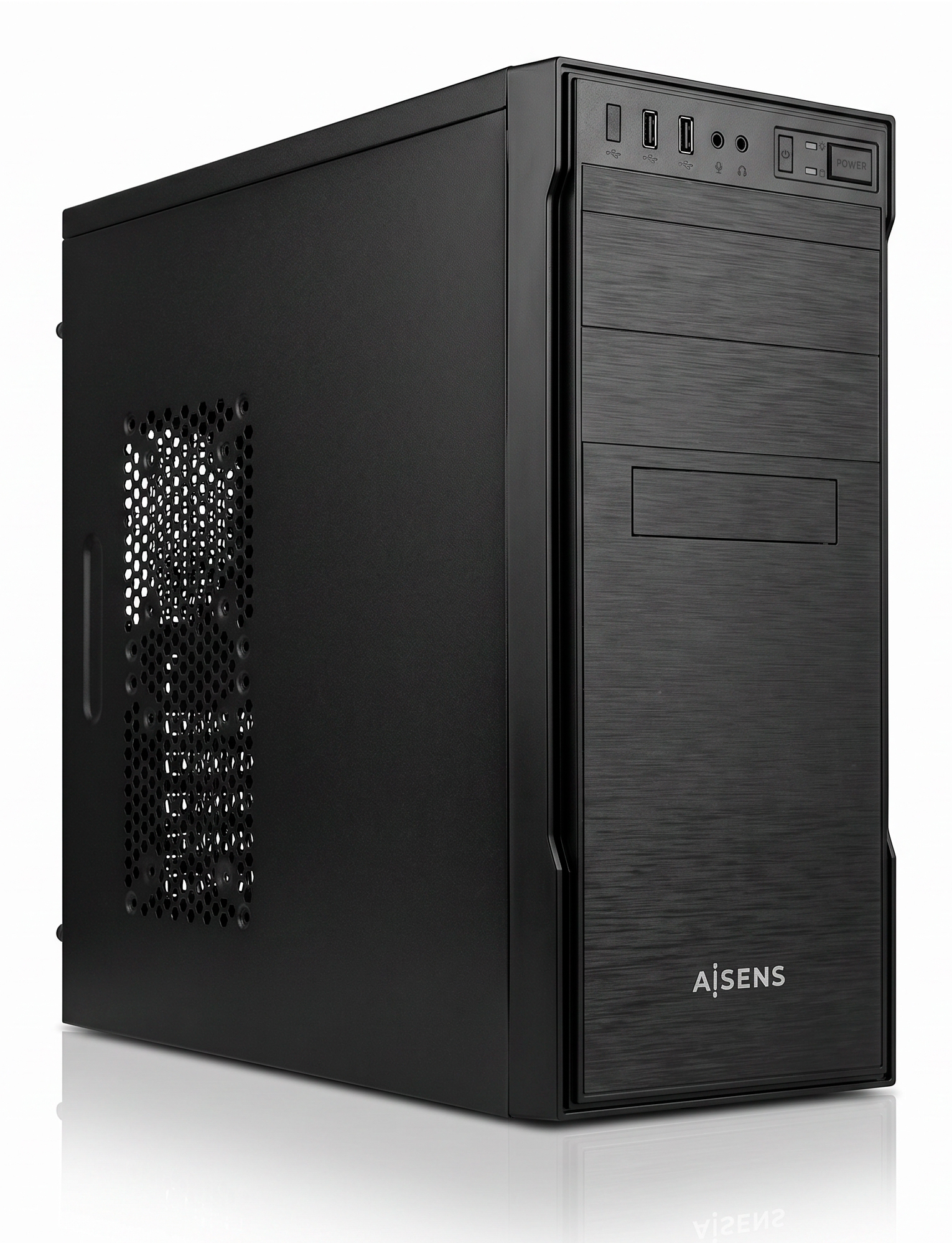 Caja Torre PC ATX con Fuente APSU-350APC, Negra