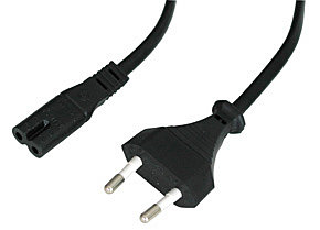 30422 cable de transmisión Negro 3 m CEE7/16 C7 acoplador