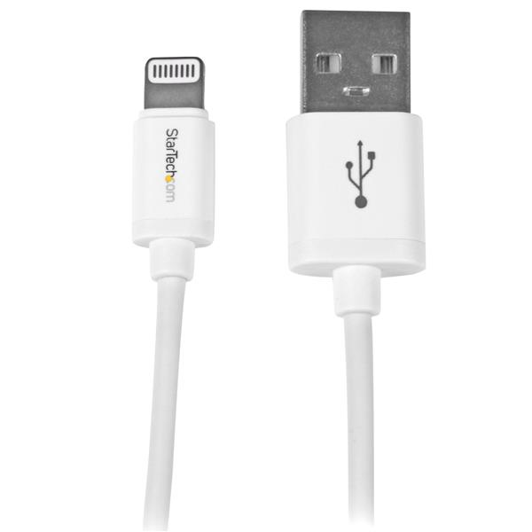 Cable Lightning a USB de 1m - Cable e Carga Rápida para iPhone / iPad / iPod - Certificación MFi de Apple - Blanco