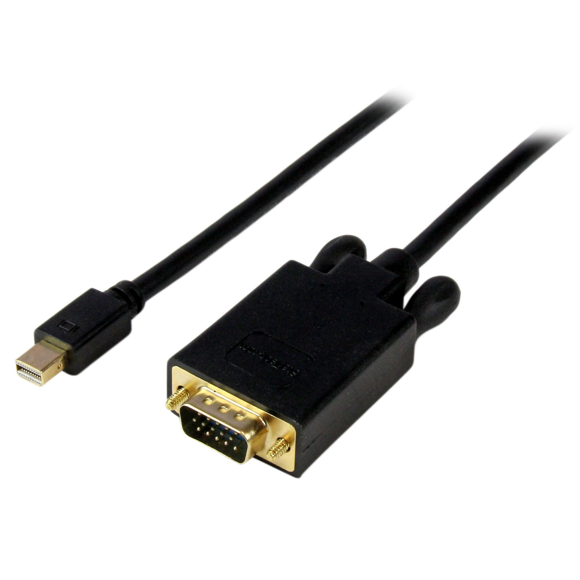 Cable 1,8m Mini DisplayPort a VGA - Cable Adaptador Activo Mini DP a VGA - 1080p - mDP 1.2 o Thunderbolt 1/2 Mac/PC a Monitor VGA - Cable Convertidor