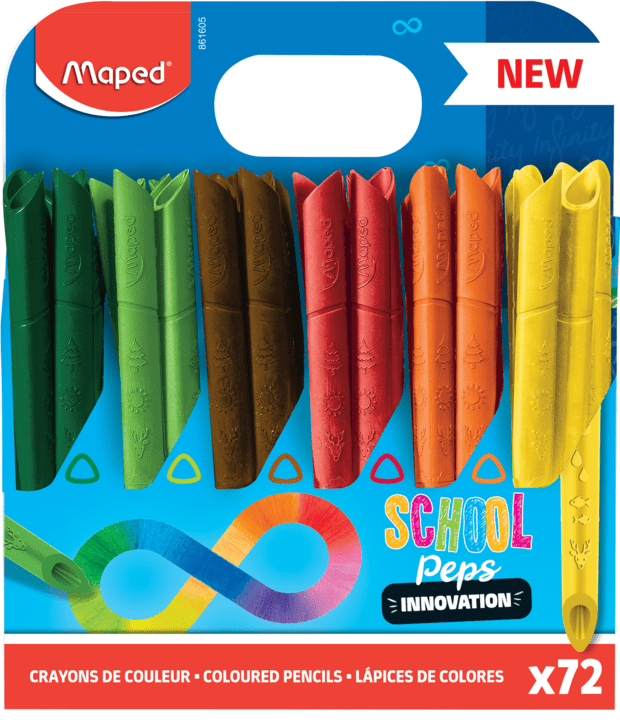 Creativ 861605 lápiz de color Beige, Negro, Marrón, Verde, Azul claro, Verde claro, Marina, Naranja, Rosa, Rojo, Amarillo 72 pieza(s)