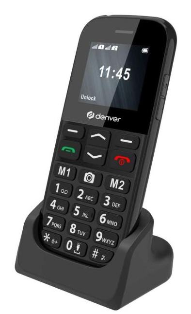 BAS-18800L teléfono móvil 4,5 cm (1.77") Negro Teléfono para personas mayores