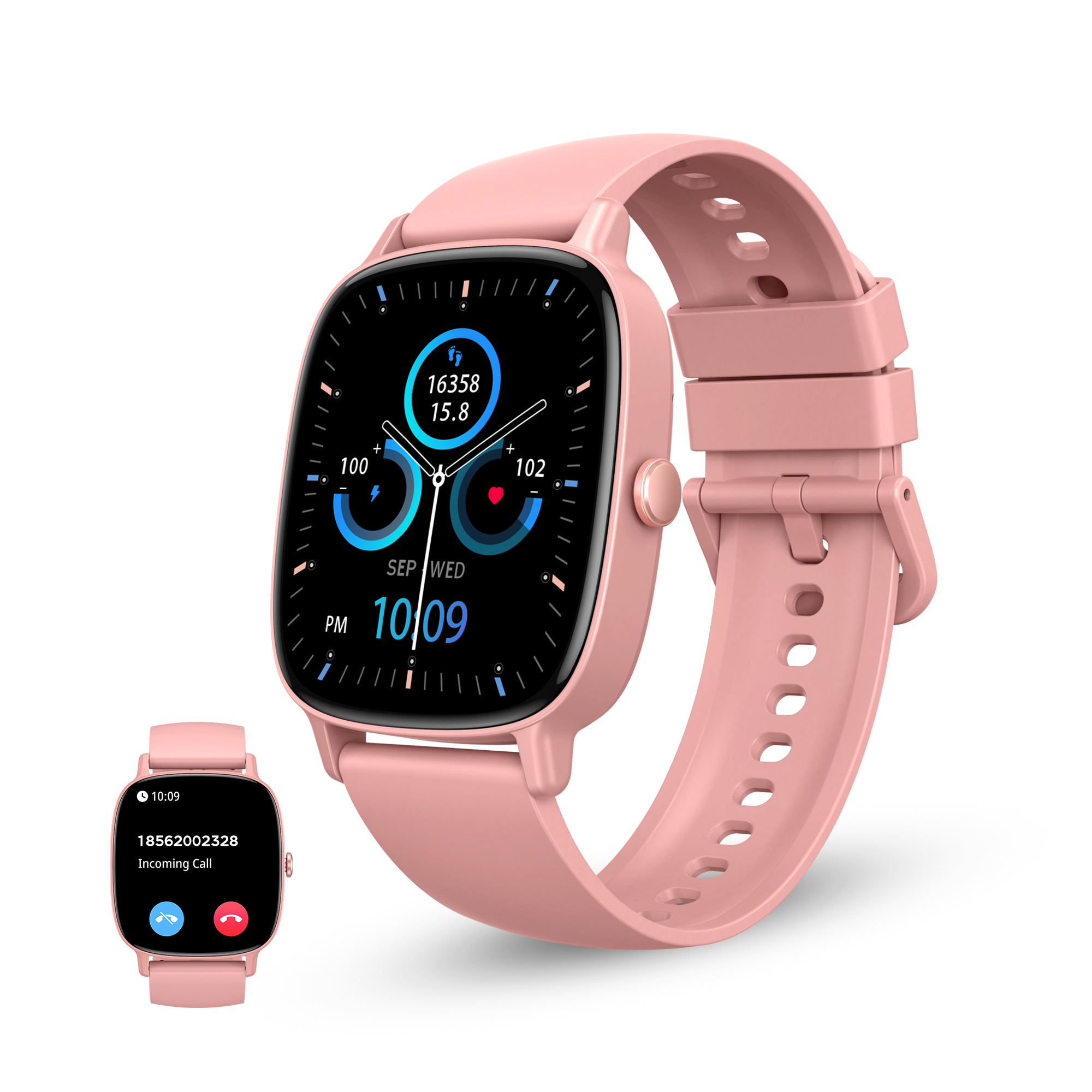 Smartwatch Pulse, Pantalla 1.83", Autonomía 7 días, Modo deporte y salud, Llamadas, IP68, Rosa